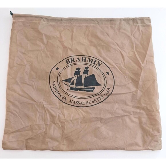 VTG Y2K Brahmin Melbourne Croc Leather Flap Front Shoulder Bag 11X6 Dust Bag - Picture 12 of 12